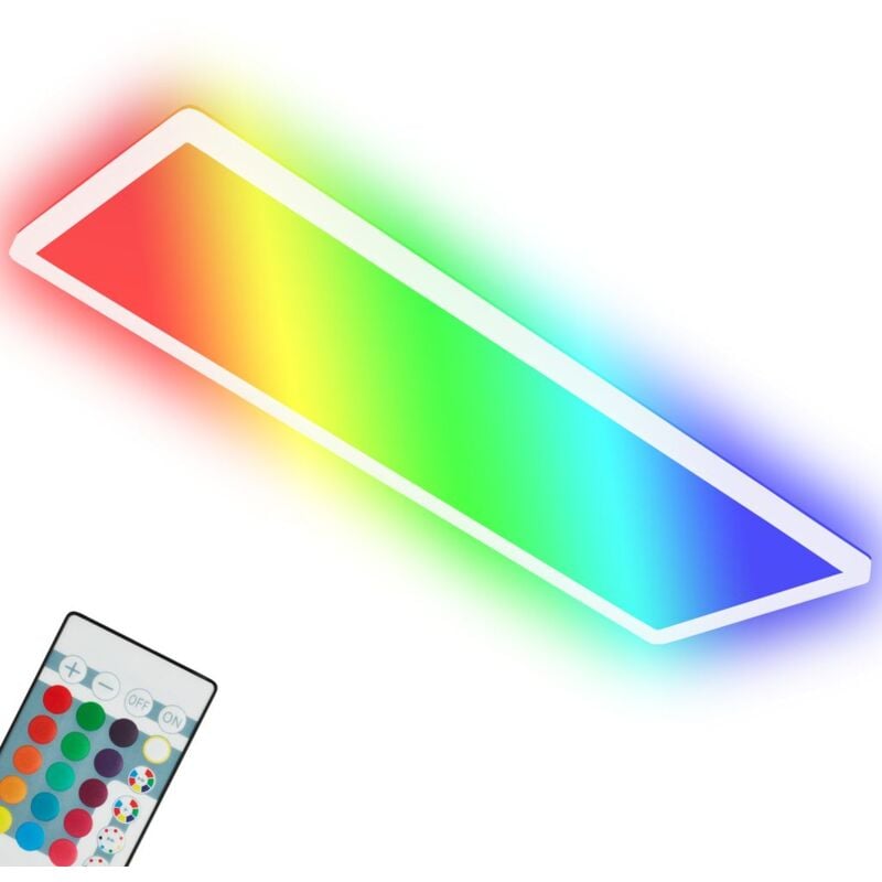 foto del prodotto leuchten lampada da soffitto ultrapiatta rgbw, lampada da soffitto a led con retroilluminazione, bianco neutro, pannello led, cambio colore,