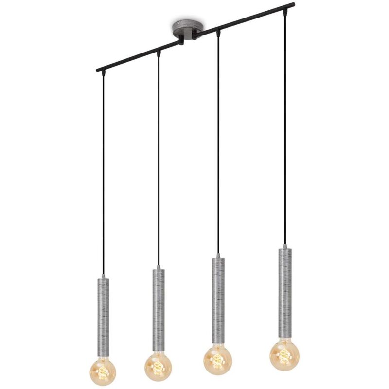 foto del prodotto leuchten longa lampade a sospensione 4031044 silver crafted 4 luci attacco e27 max. 60 watt 85 x 10 x 110 cm briloner