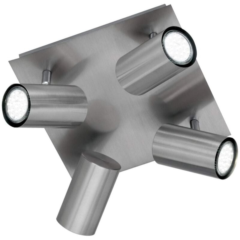 foto del prodotto leuchten plafoniera quadrata marley 4xgu10 in acciaio 24x24mm trio