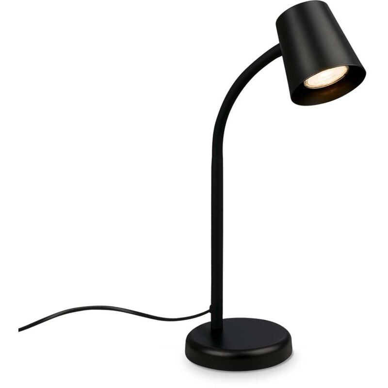 foto del prodotto leuchten skriva lampada da tavolo 1x gu10 dimmerabile metallo nero briloner