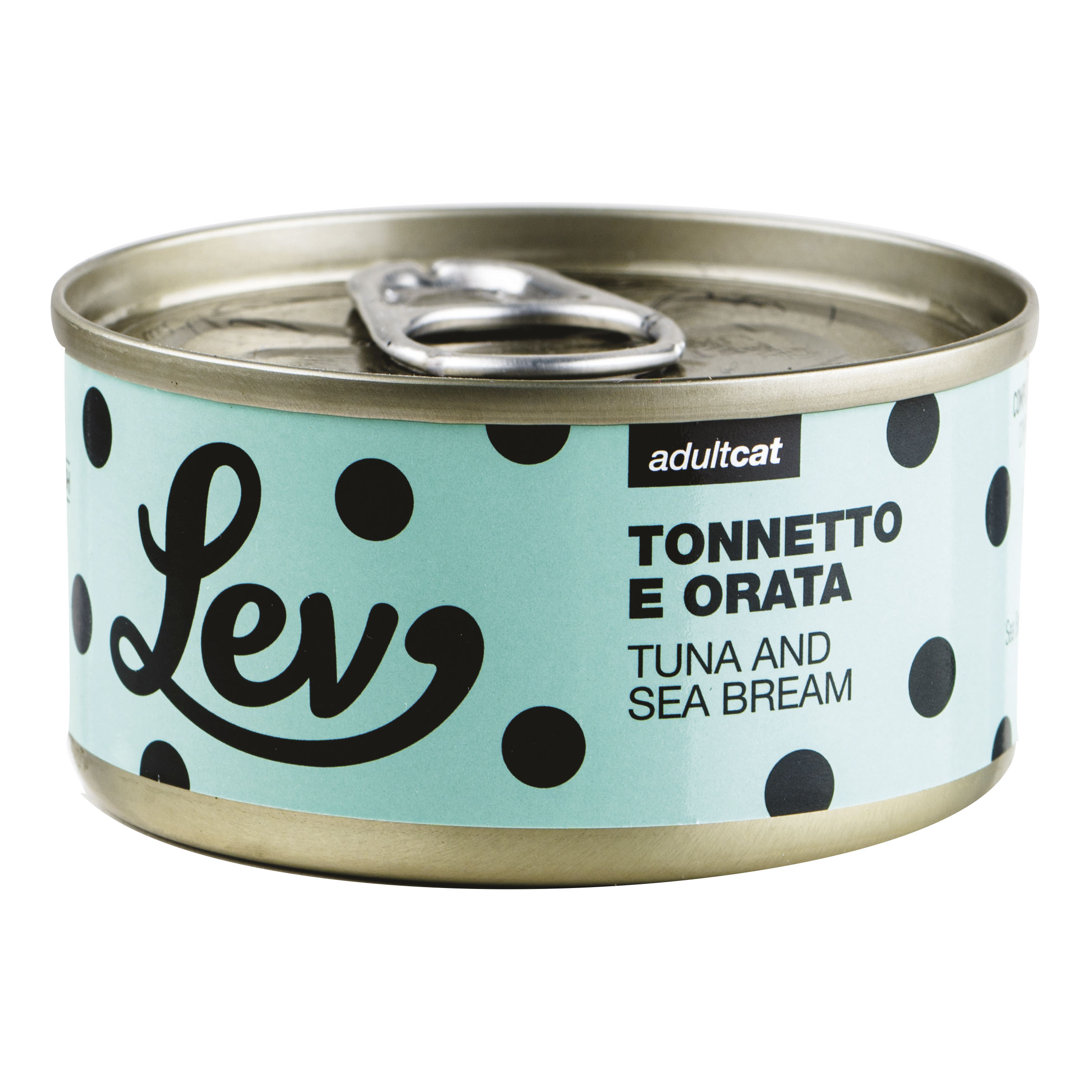 foto del prodotto lev gatto lattina in acqua di cottura adulto tonnetto amp orata 70 gr