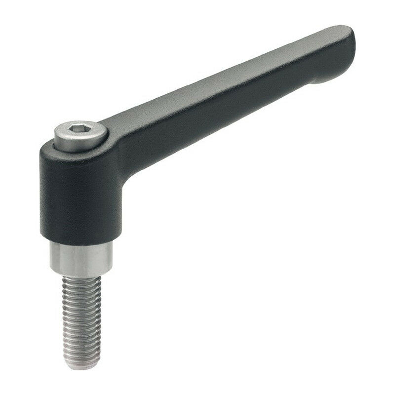 foto del prodotto leva di serraggio regolabile gn 300,1 d1 m 10 mm l1 78 mm l2 32 mm filettatura esterna