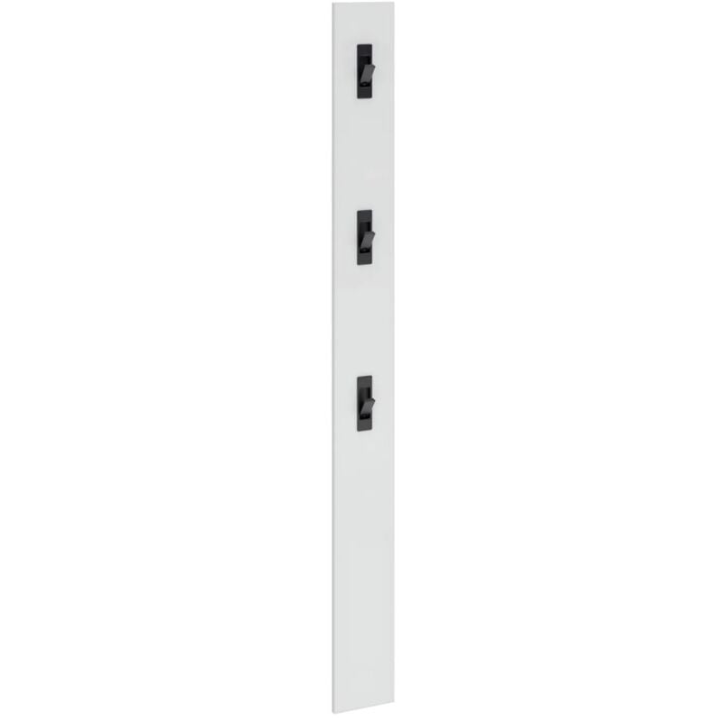 foto del prodotto levante appendiabiti da parete bianco 16x2x65 cm con ganci in ferro