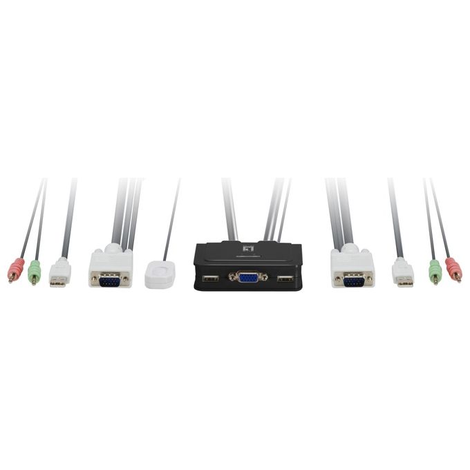 foto del prodotto level one kvm-0223 cable kvm switch 2-port usb