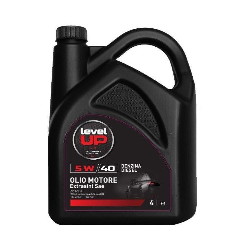 foto del prodotto level up olio motore extrasint sae 5w40 lt.4