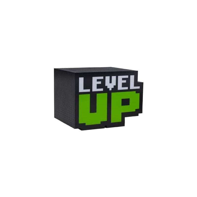 foto del prodotto level up pp8588 luce di livello con suono retr per giochi, a batteria, multicolore paladone