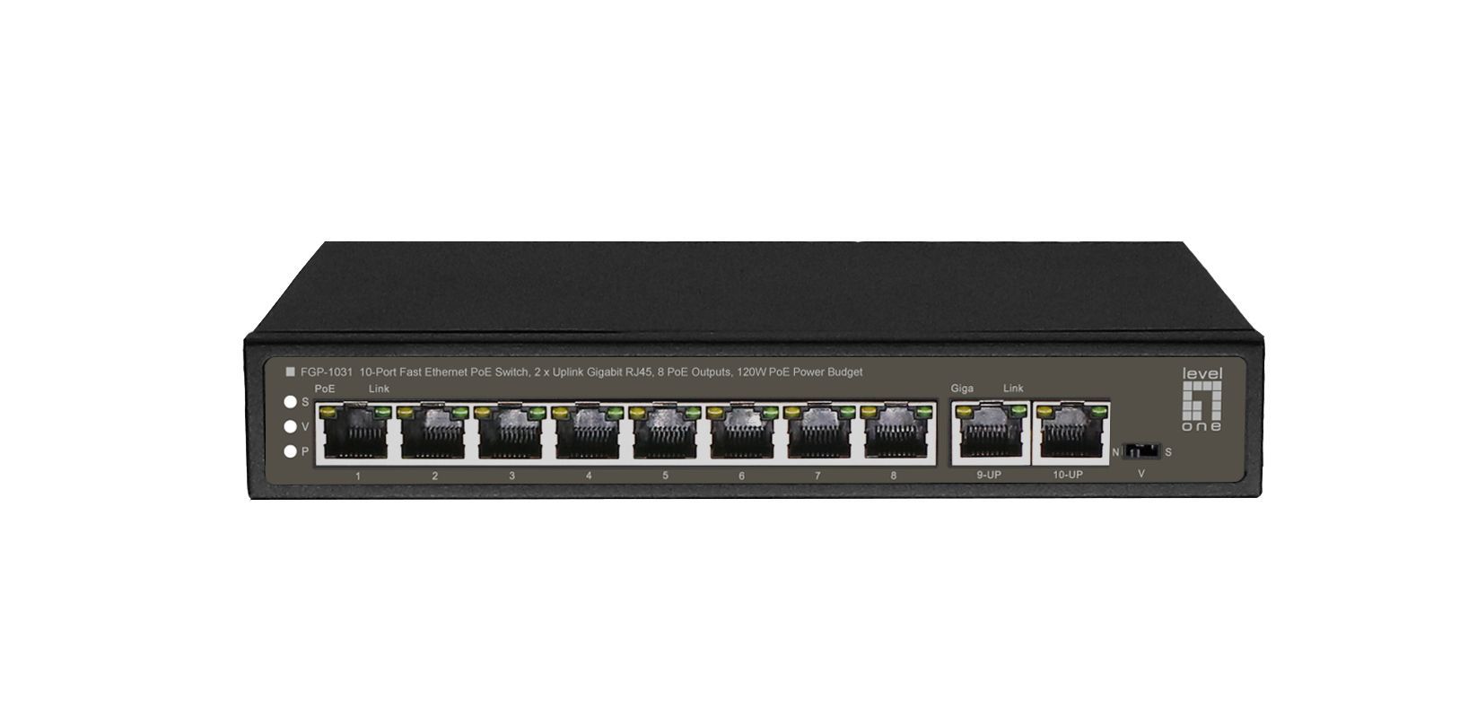 foto del prodotto levelone fgp 1031 switch di rete non gestito gigabit ethernet 10 100 1000 supporto power over ethernet poe nero