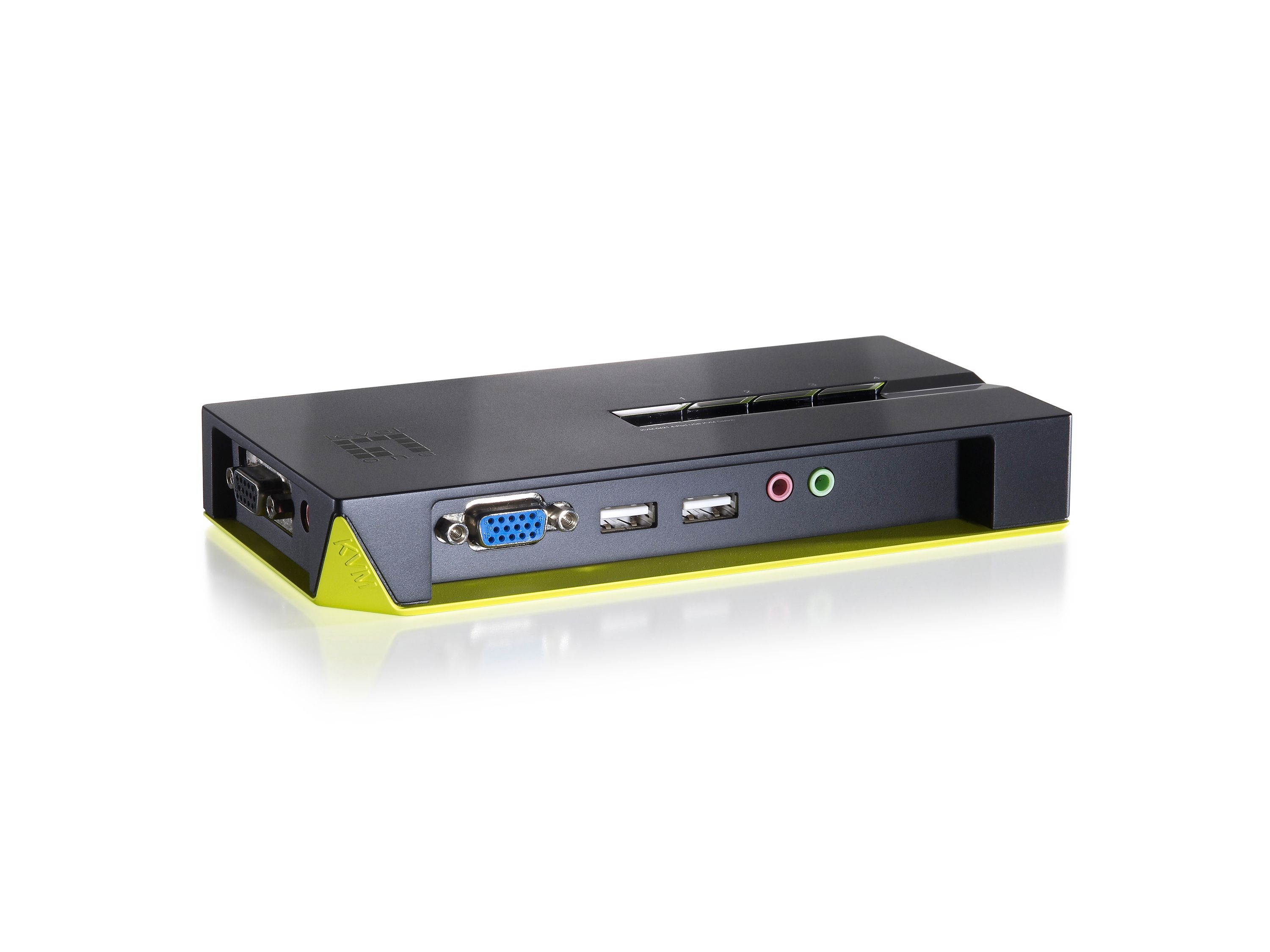foto del prodotto levelone kvm 0421 switch per keyboard video mouse kvm nero, verde