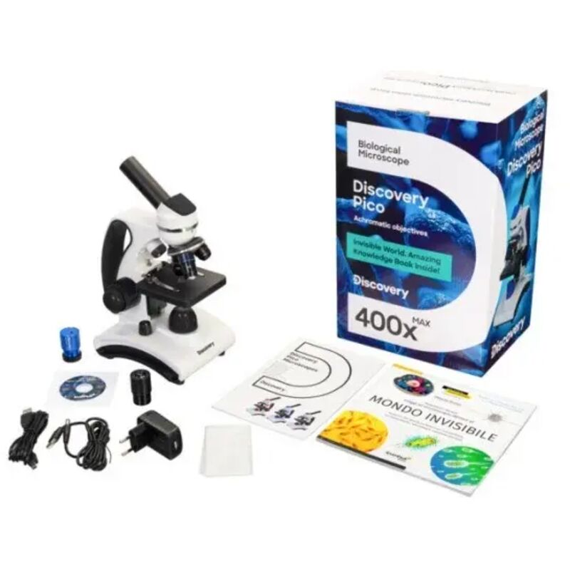 foto del prodotto levenhuk discovery pico polar microscopio digitale con libro