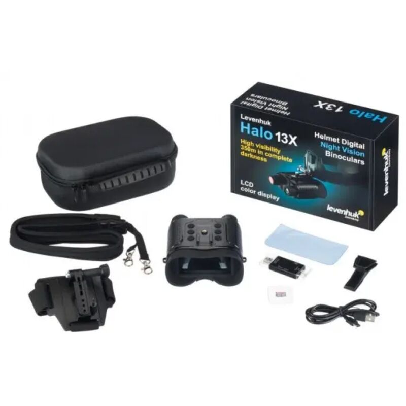 foto del prodotto levenhuk halo 13x helmet visore notturno da testa binoculare digitale