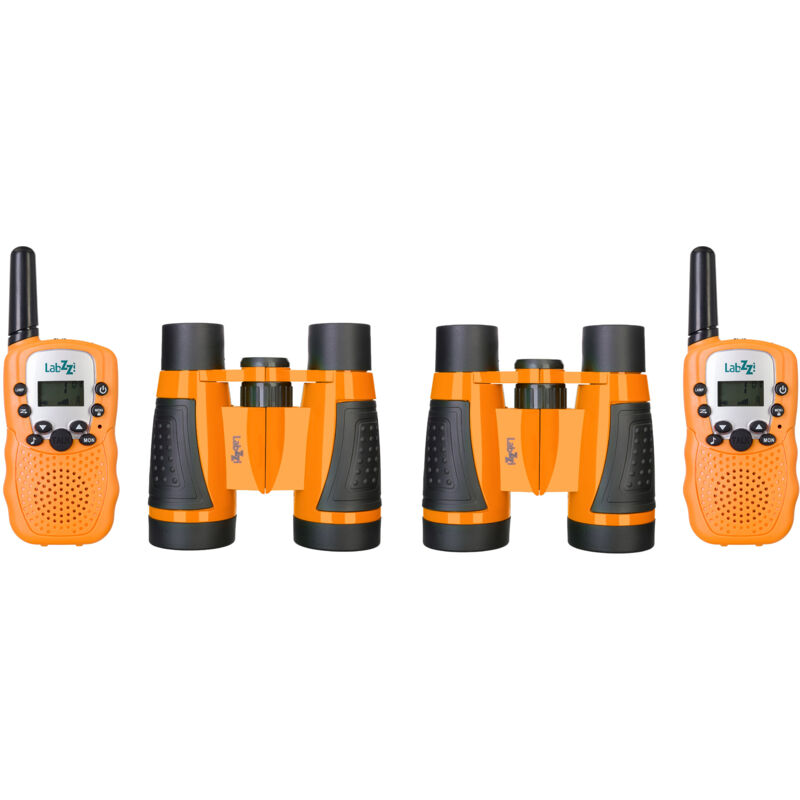 foto del prodotto levenhuk - kit walkie-talkie e binocolo labzz wtt10 arancione
