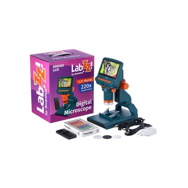 foto del prodotto levenhuk labzz dm200 lcd microscopio digitale