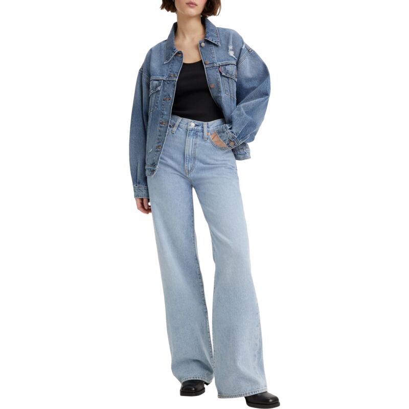 foto del prodotto levi s ribcage wide leg, pantaloni donna, far and wide, 26w 32l