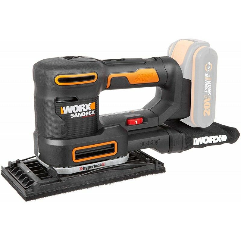 foto del prodotto levigatrice 20v 2ah 5 in 1 con batteria e carica rapido worx wx820