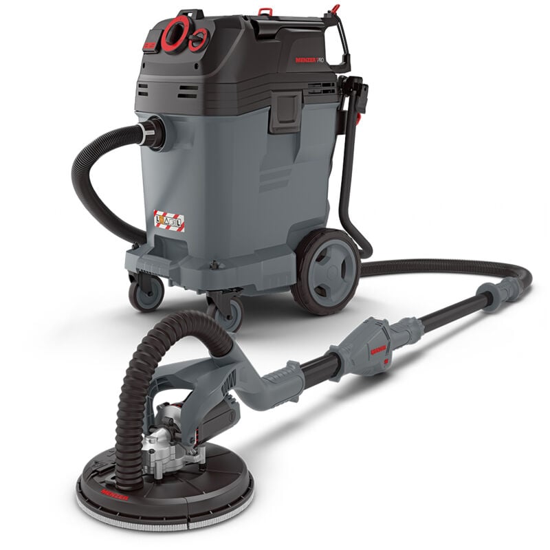 foto del prodotto levigatrice a collo lungo lhs 225 aspiratore di sicurezza aspiratore a umido secco vcl 550 pro incl. set di abrasivi menzer