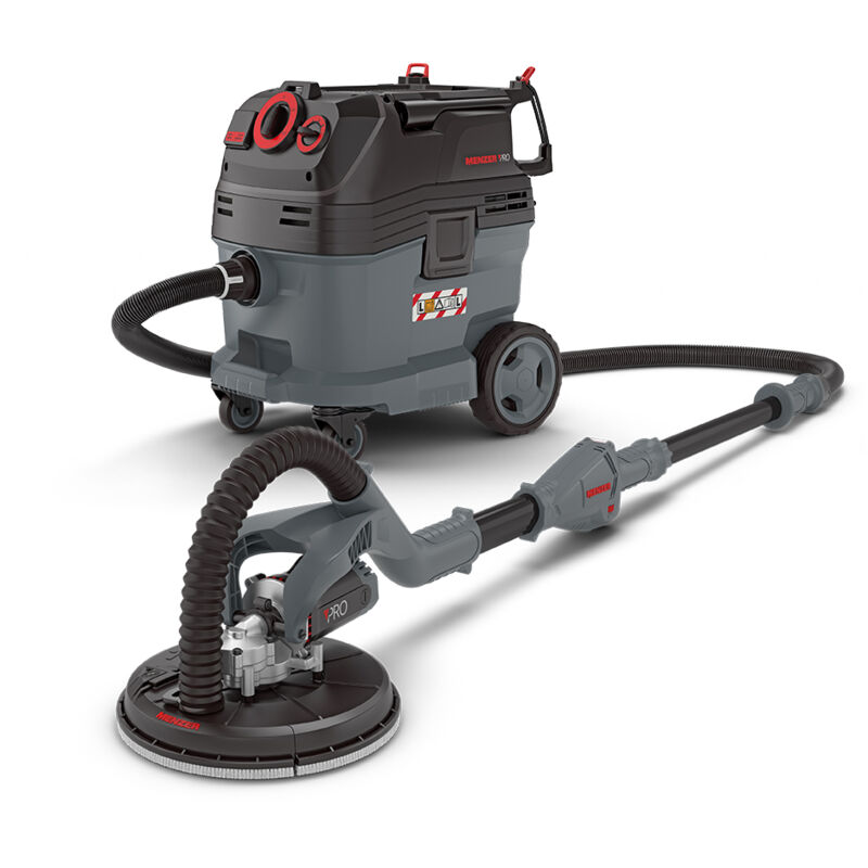 foto del prodotto levigatrice a collo lungo lhs 225 pro aspiratore di sicurezza aspiratore a umido secco vcl 530 pro incl. set di abrasivi menzer