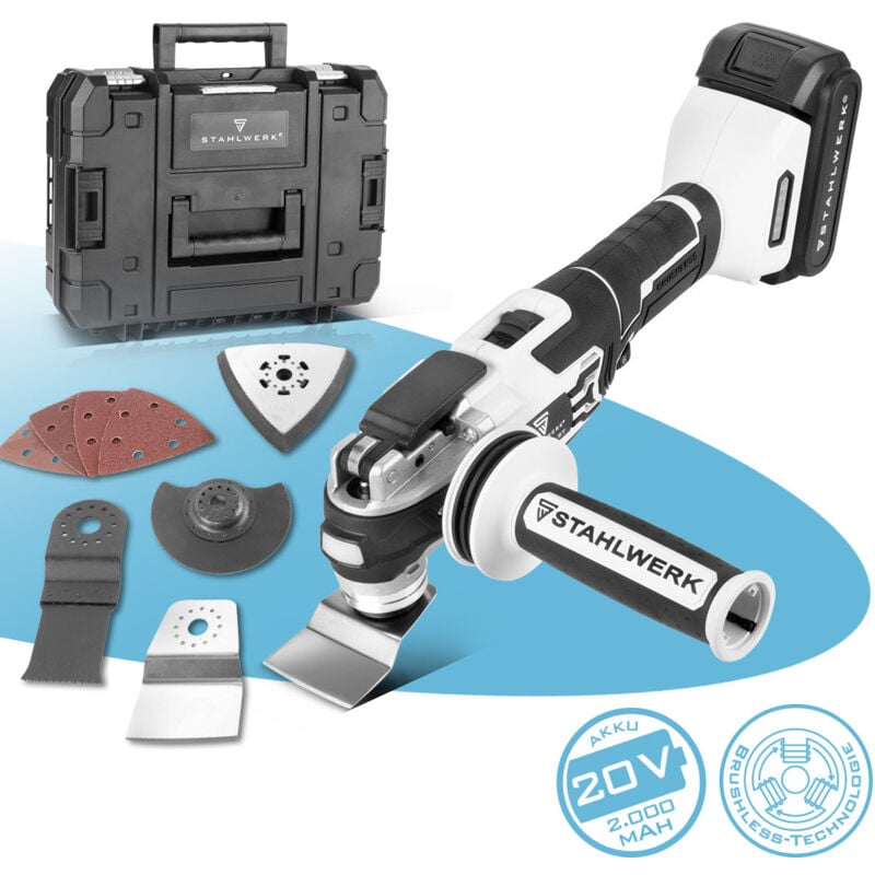 foto del prodotto levigatrice delta multicutter utensile multifunzione a batteria 900 w - stahlwerk