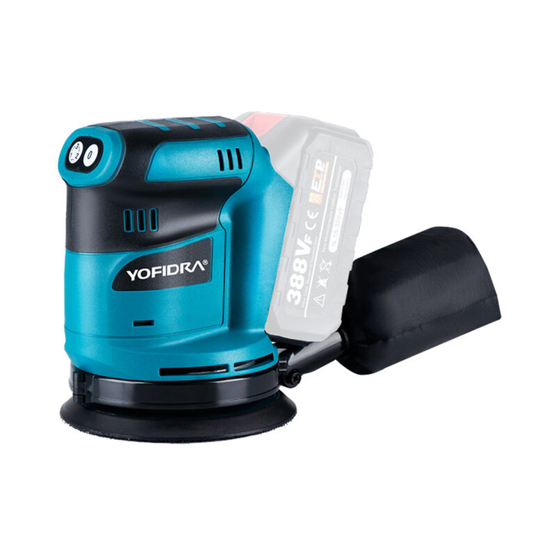 foto del prodotto levigatrice eccentrica 125 mm 12.000 giri min. impostazione a 3 velocit per batteria makita 18 v inviata tramite batteria e carica batteria