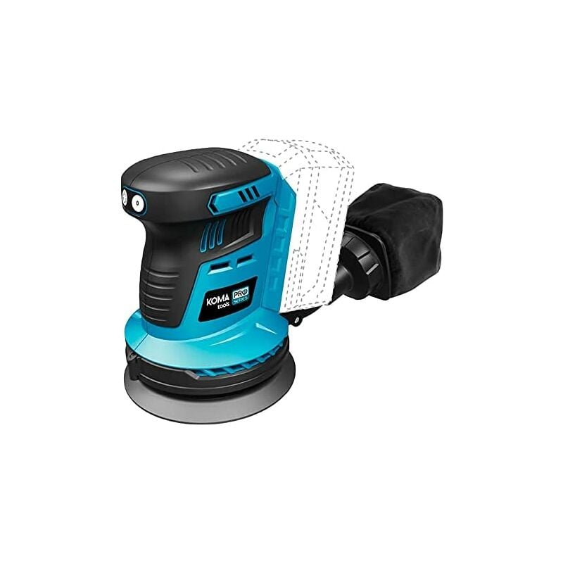 foto del prodotto levigatrice eccentrica senza spazzole 20v koma tools disco 125mm senza batteria o caricatore
