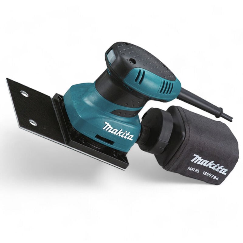 foto del prodotto levigatrice orbitale 200w con pattino rettangolare in alluminio bo4566 makita 200 watt