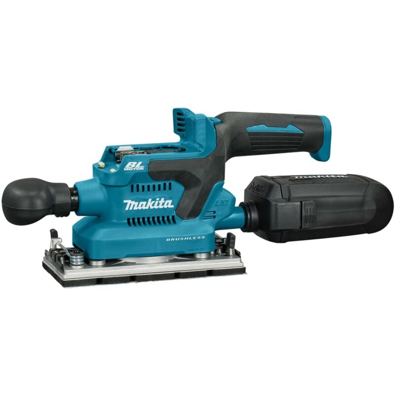 foto del prodotto levigatrice orbitale a batteria makita dbo382z, 18v senza batteria e caricabatterie nella confezione