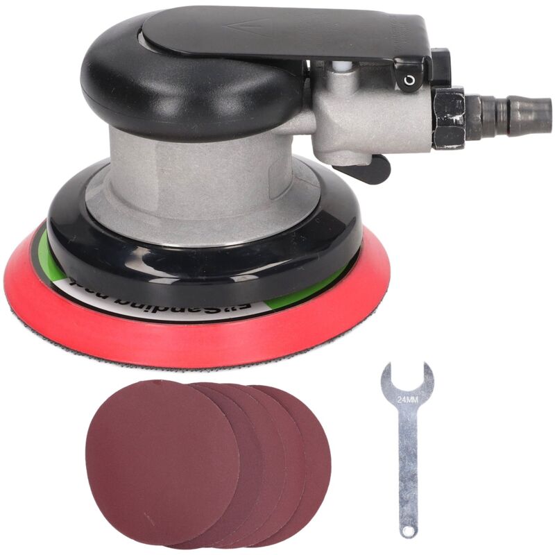 foto del prodotto levigatrice pneumatica orbitale air sander 10000rpm con 5 pezzi di carta vetrata per veicoli