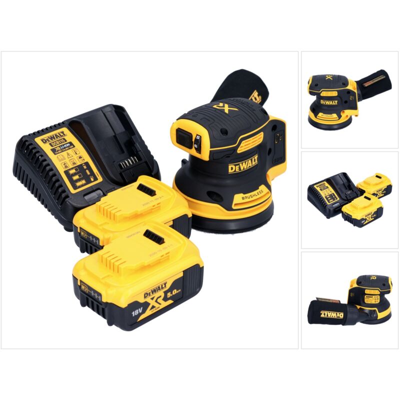 foto del prodotto levigatrice rotorbitale a batteria dewalt dcw 210 p2 18 v 125 mm brushless 2x batteria ricaricabile 5,0 ah caricatore