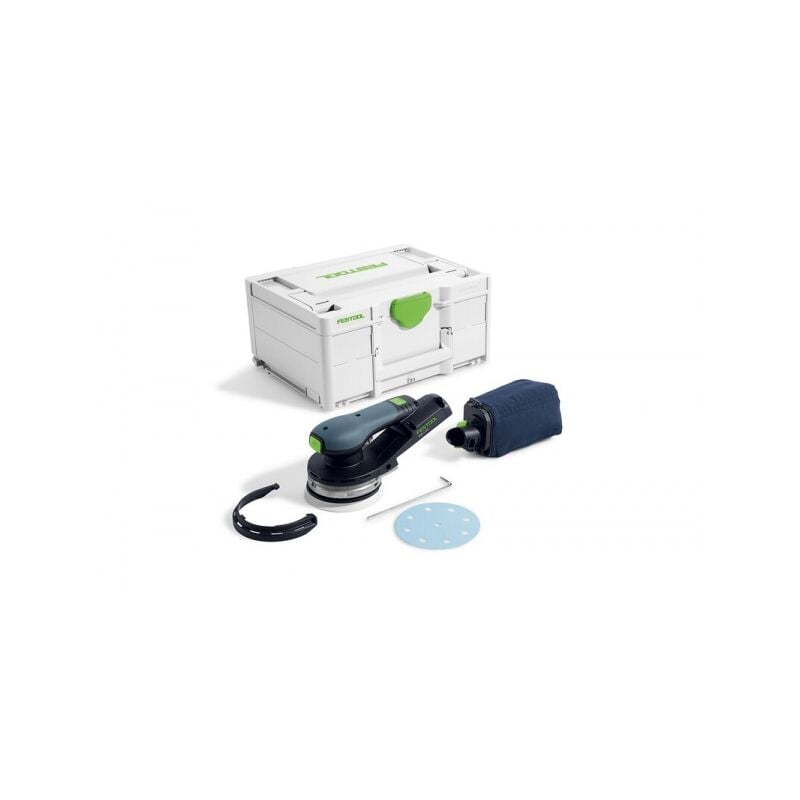 foto del prodotto levigatrice rotorbitale a batteria festool etsc 2 125 basic senza batteria e caricabatteria in systainer