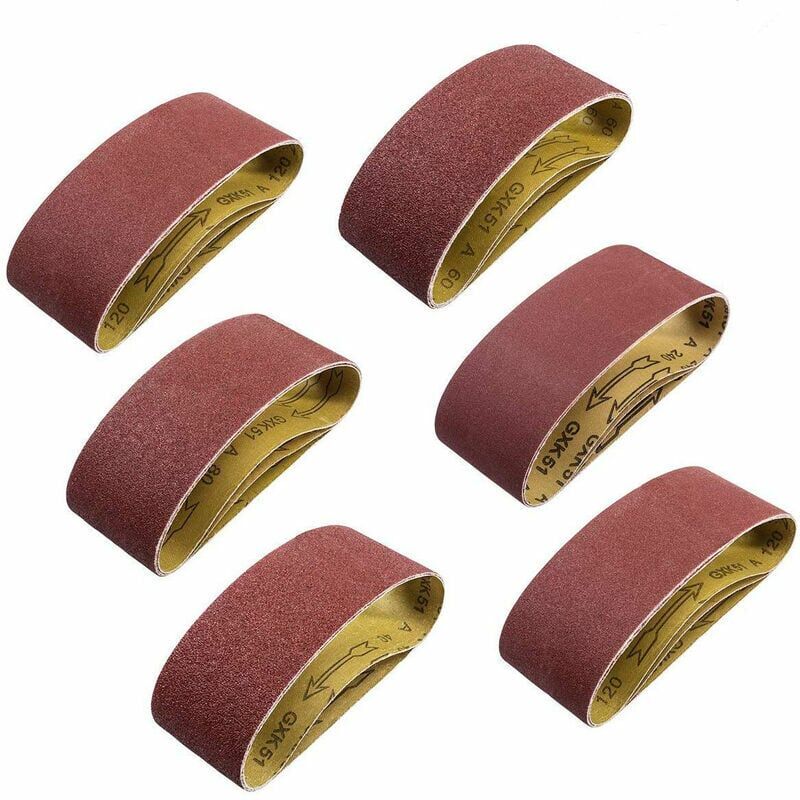 foto del prodotto levigatrici a nastro abrasivo 100 x 610 mm nastri abrasivi misti 3x grane 80 120 150 240 400 15 pezzi