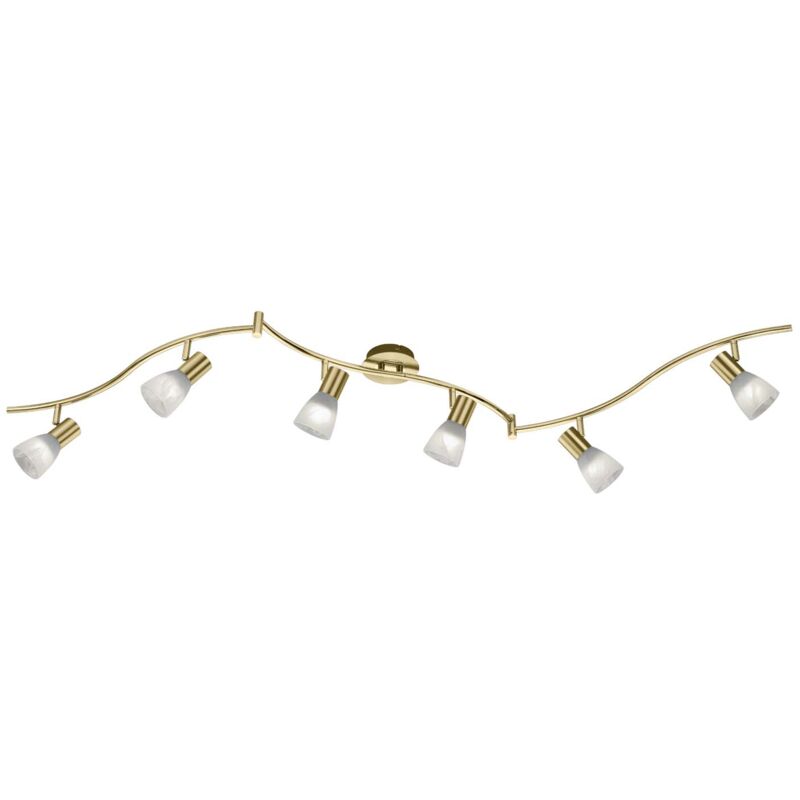 foto del prodotto levisto barra led 6 spots orient. ottone vt.alab. l.180