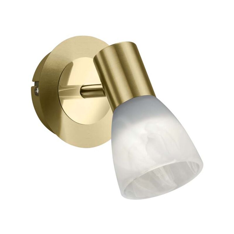 foto del prodotto levisto spot led orient. ottone e vetro alabastro h.14,5
