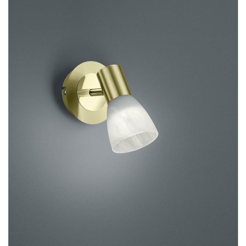 foto del prodotto levisto spot led orient. ottone e vetro alabastro h.14,5 871010108
