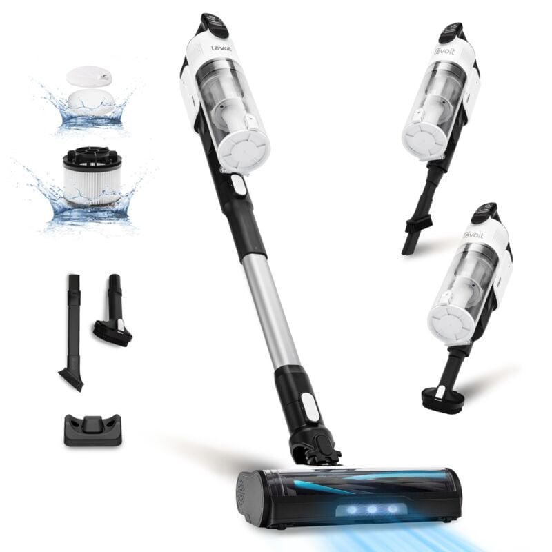 foto del prodotto levoit aspirapolvere senza fili antigroviglio e leggero, fino a 50 minuti con 3 modalit , luce led, filtrazione a 99,9 , 4 in 1 scopa elettrica