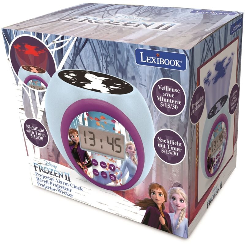 foto del prodotto lexibook frozen sveglia rl977fz - proiettore, timer, luce notturna