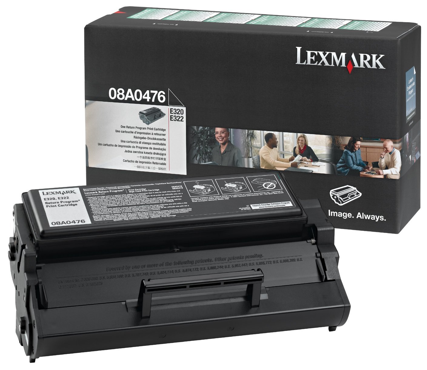 foto del prodotto lexmark 08a0476 cartuccia toner 1 pz originale nero