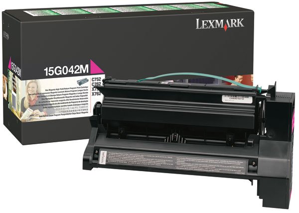 foto del prodotto lexmark 15g042m cartuccia toner 1 pz originale magenta
