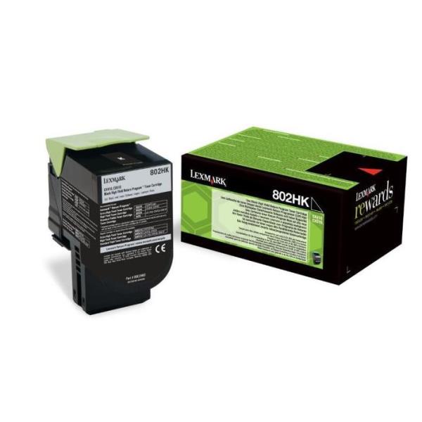 foto del prodotto lexmark 802hk cartuccia toner 1 pz originale nero