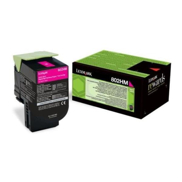 foto del prodotto lexmark 802hm cartuccia toner 1 pz originale magenta