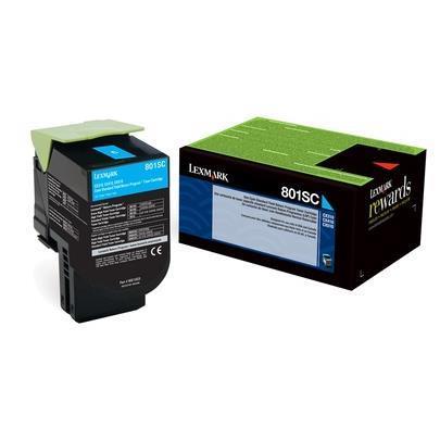 foto del prodotto lexmark 802sc cartuccia toner 1 pz originale ciano