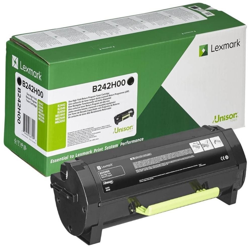 foto del prodotto lexmark b242h00 cartuccia toner 1 pz originale nero
