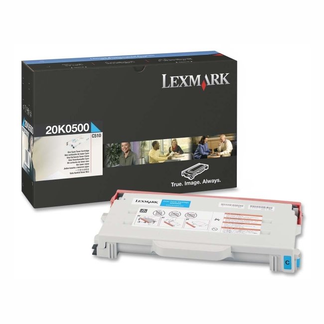 foto del prodotto lexmark c510 cyan toner cartridge cartuccia toner originale ciano