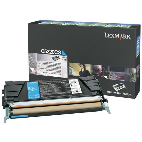 foto del prodotto lexmark c5220cs cartuccia toner 1 pz originale ciano