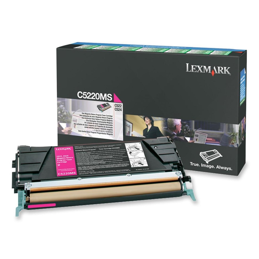 foto del prodotto lexmark c5220ms cartuccia toner 1 pz originale magenta