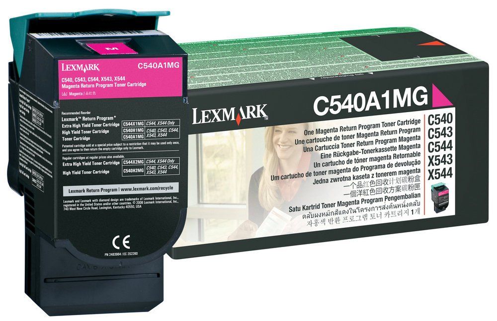 foto del prodotto lexmark c540a1mg cartuccia toner 1 pz originale magenta