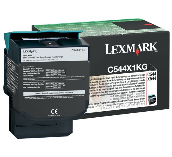 foto del prodotto lexmark c544x1kg cartuccia toner originale nero
