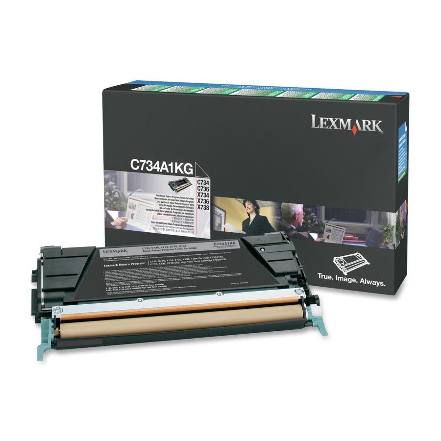 foto del prodotto lexmark c734a1kg cartuccia toner 1 pz originale nero