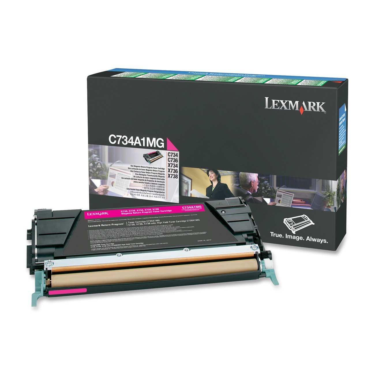 foto del prodotto lexmark c734a1mg cartuccia toner 1 pz originale magenta