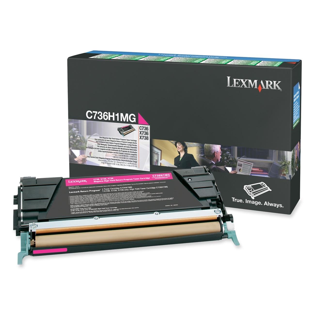 foto del prodotto lexmark c736h1mg cartuccia toner 1 pz originale magenta