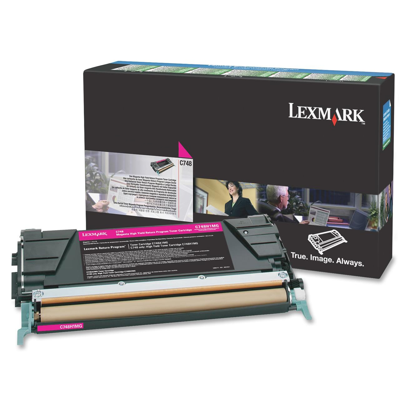 foto del prodotto lexmark c748h3mg cartuccia toner 1 pz originale magenta