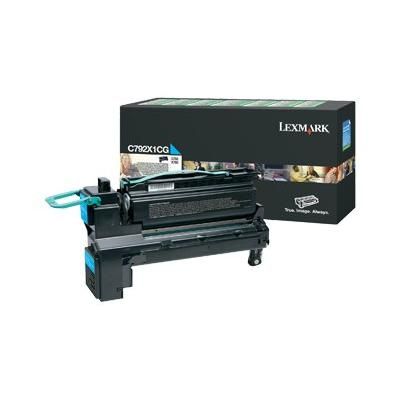 foto del prodotto lexmark c792x1cg cartuccia toner 1 pz originale ciano